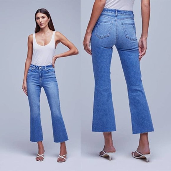 L´Agence Kendra High Rise Crop Flared Leg Jeans...